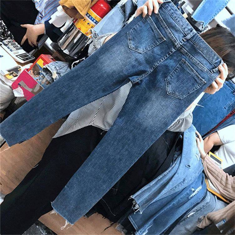 Ripped Denim Skinny Jeans